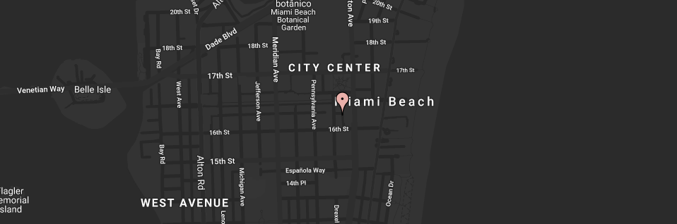 Map of where Time Out Market Miami is located on South Beach.