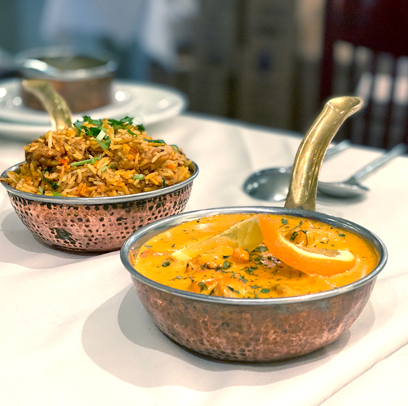 Poulet au buerre, servi avec riz et salade Katchumbar