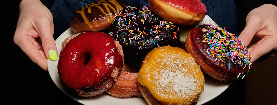 Fresh brioche donuts made daily and sconuts (fried Southern style biscuits)