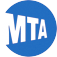 Logo for the NYC subway MTA